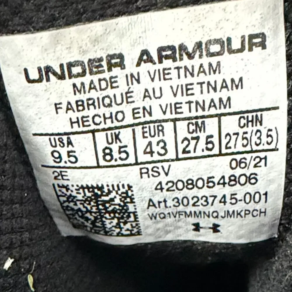 Under Armour Micro G Valsetz Mid Boots Mens 9.5 EE Black Tactical Lace Up